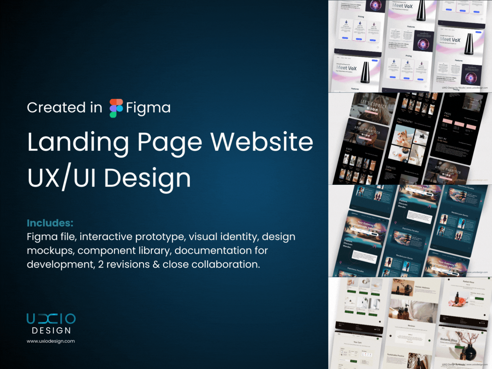 Landing Page UX/UI Design in Figma - Website Design by Nicole van Essen