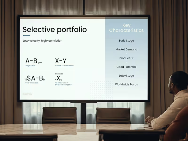 Cover image for Pitch Deck Design for a Boutique VC Firm