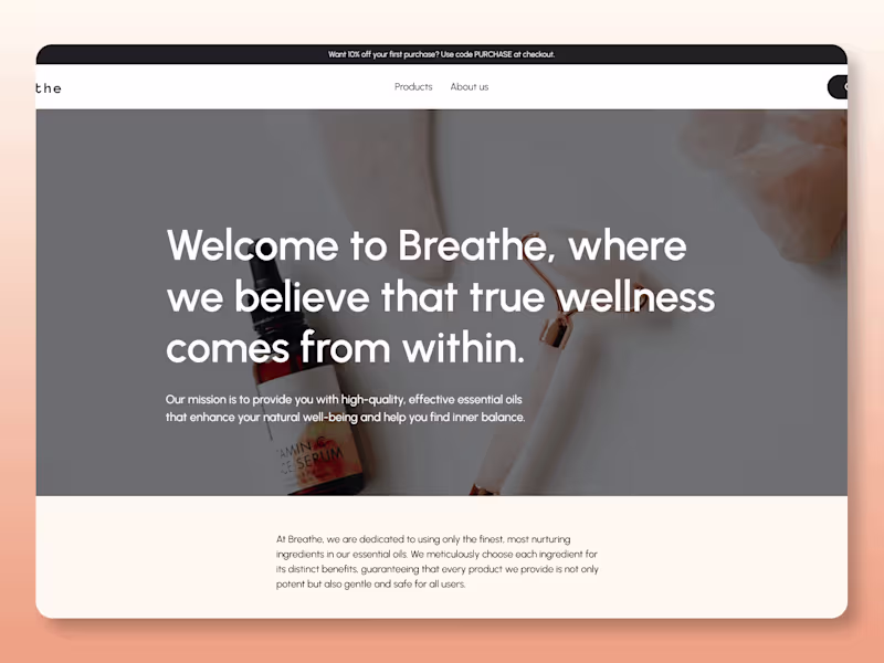 Cover image for Essential oils e-commerce