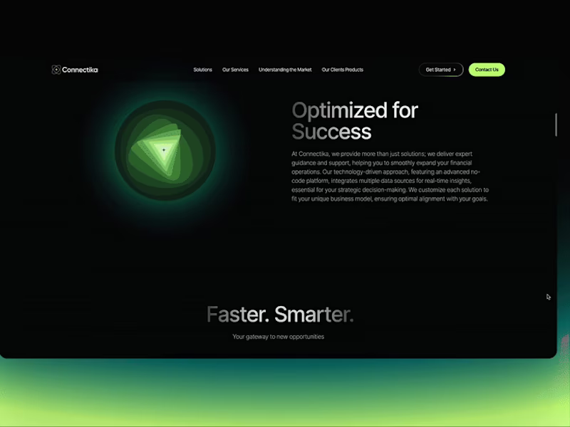 Cover image for Connectika • A No-Code SaaS Landing Page That Converts