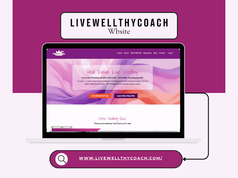 Cover image for LiveWell Thy Coach Website Design