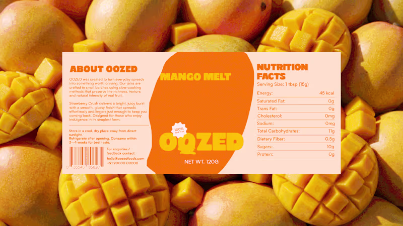 Cover image for OOZED - FMCG Jam Packaging & Brand Identity Design