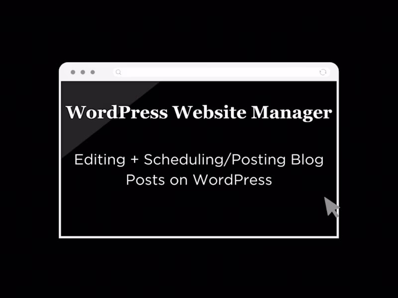 Cover image for Editing + Scheduling/Posting Blog Posts on WordPress