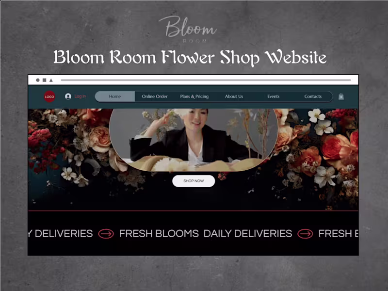 Cover image for Bloom Room E-commerce Wix Studio Website Design
