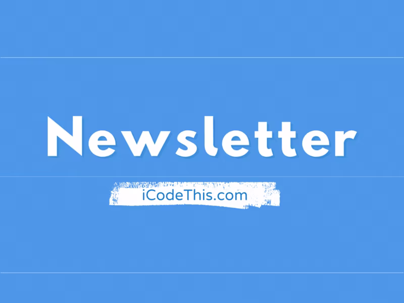 Cover image for Newsletter: iCodeThis

