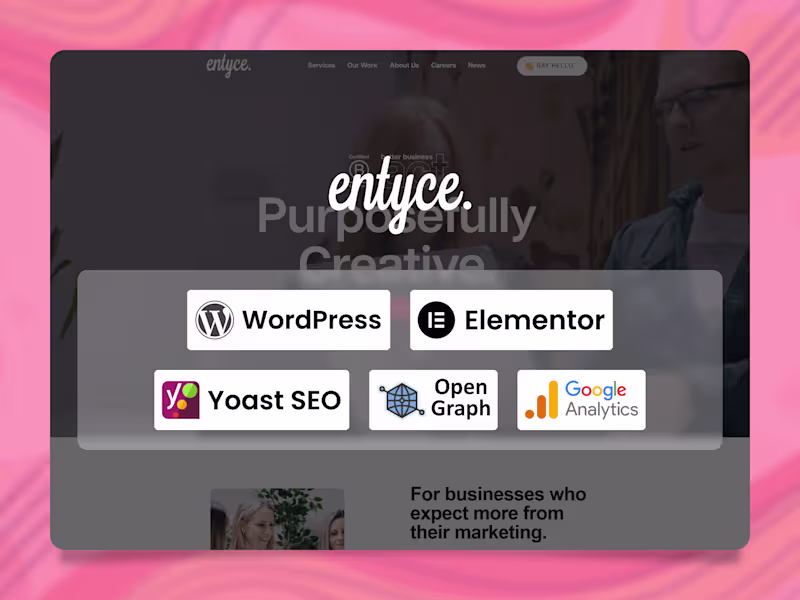Cover image for Entyce Creative Website – Webflow Development & Design