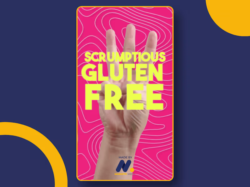Cover image for Short form content for a gluten free food company