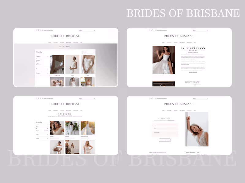Cover image for Elegant Wix site for Modern Bridal Fashion