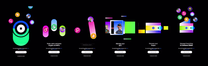 Cover image for COINBASE ONBOARDING SCREEN ANIMATION