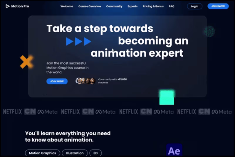 Cover image for [UI/Brand] ▶️ Motion Pro Course Website