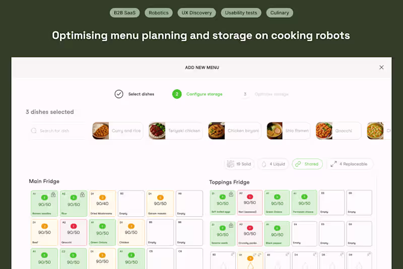 Cover image for UX Redesign for Cooking Robots