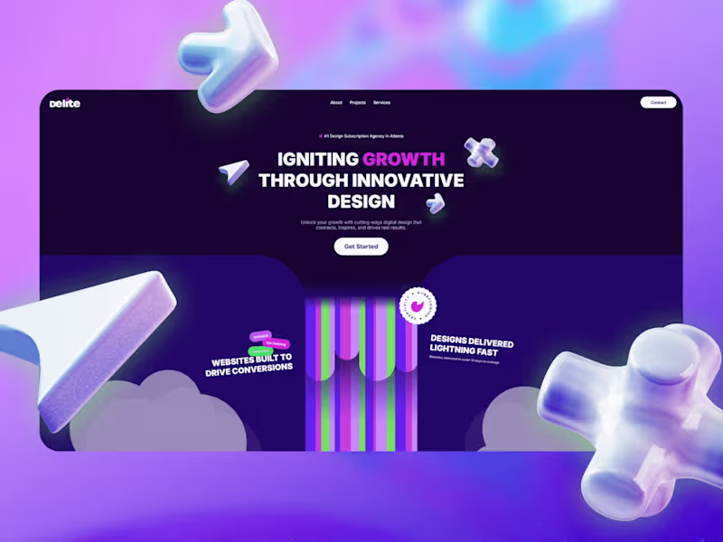 Cover image for Design Agency Website | Delite