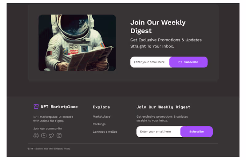 Cover image for NFT Marketplace Landing Page Design