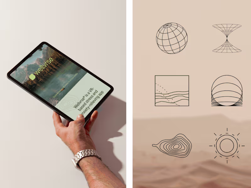 Cover image for Wellvrse - Brand Identity for a VR wellness app
