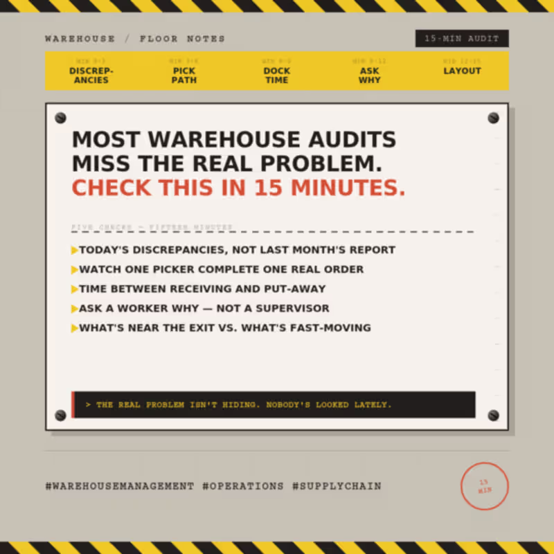 Cover image for Most warehouse audits I've seen