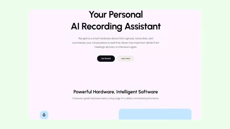 Cover image for RecapAI is an intelligent audio