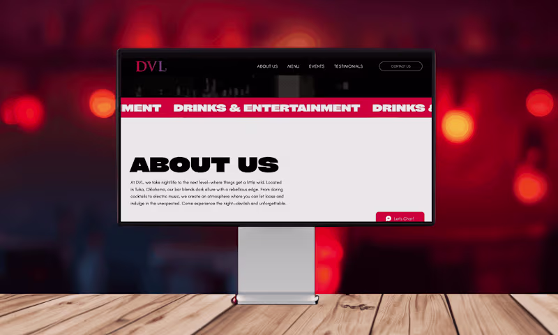 Cover image for DVL Bar Visual Identity and Website Launch