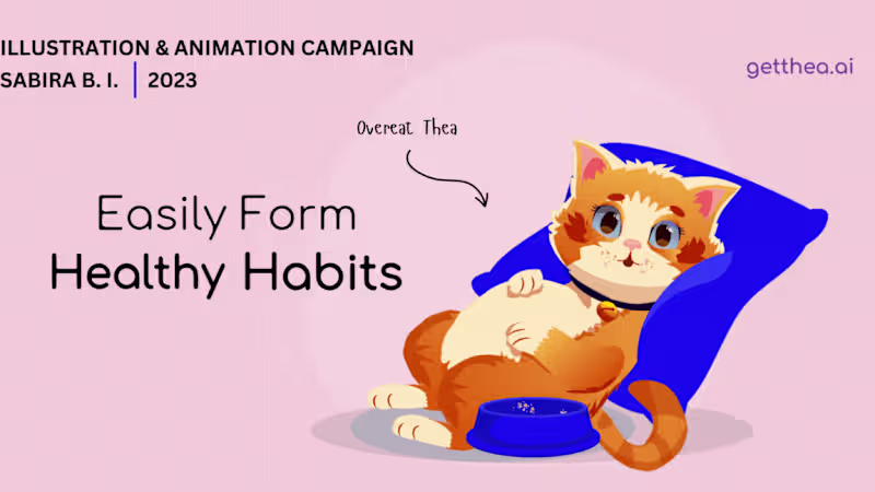 Cover image for Illustration and animation campaign for TheaAI :: Behance