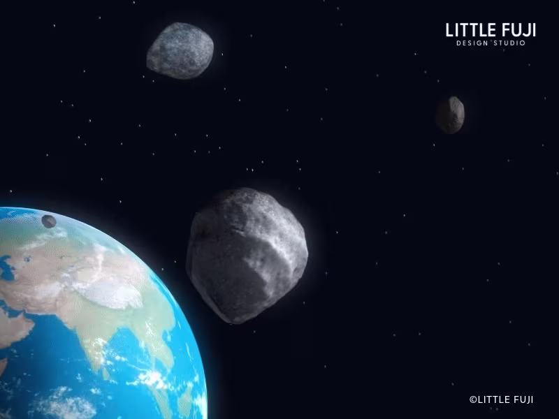 Cover image for 3D Asteroids with the Earth🌎