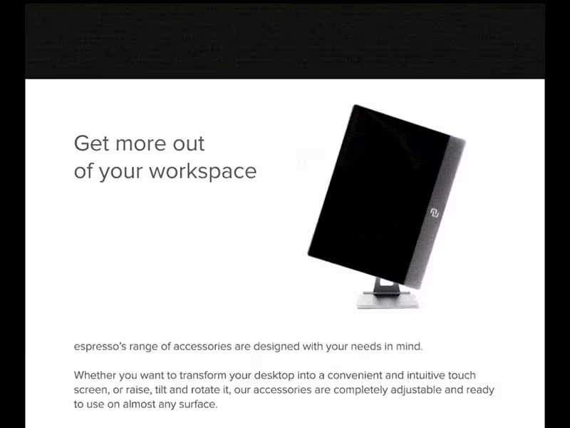 Cover image for espresso™ Displays [ visual design ]