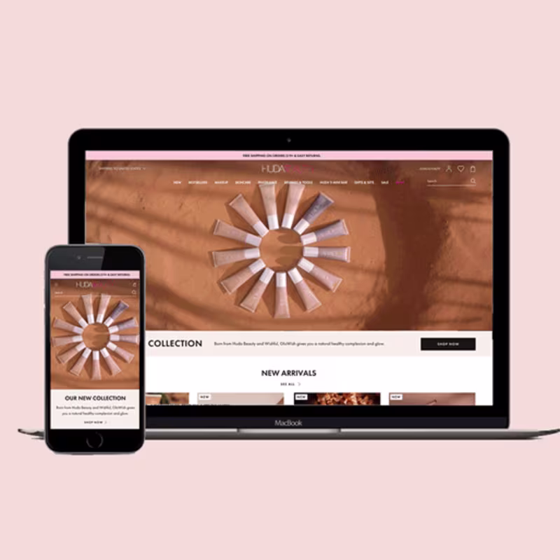Cover image for Huda Beauty Site Redesign