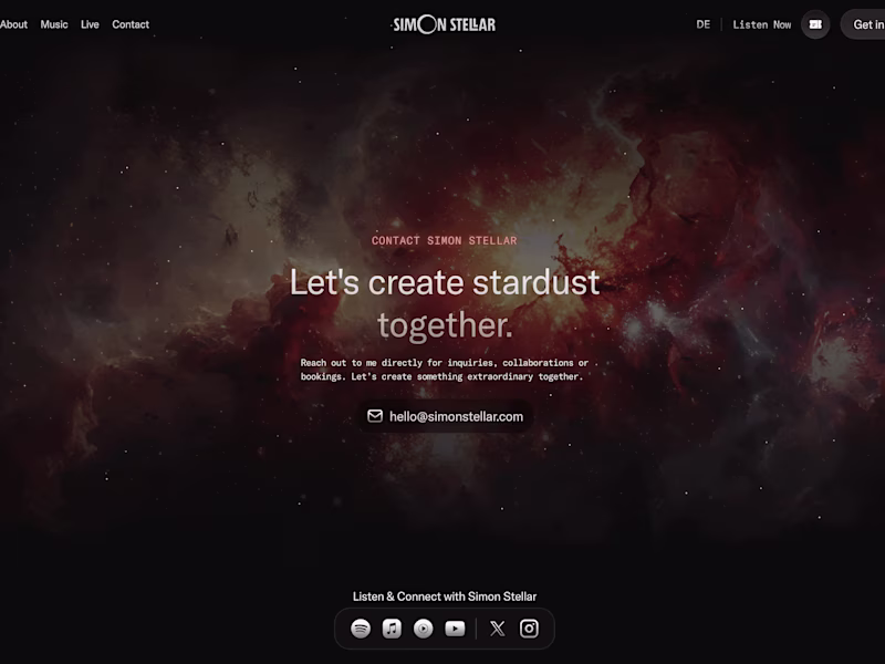 Cover image for Simon Stellar Framer Landing Page