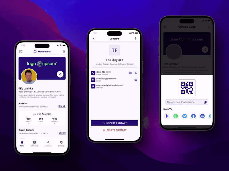 Cover image for Madework – Digital Business Card Platform UI/UX Design
