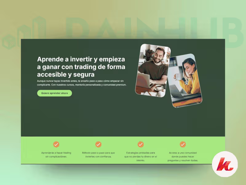 Cover image for Landing Page Design & Setup in Kajabi for Rainhub 