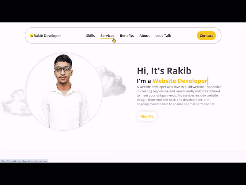 Cover image for Rakib’s Portfolio | Website Development