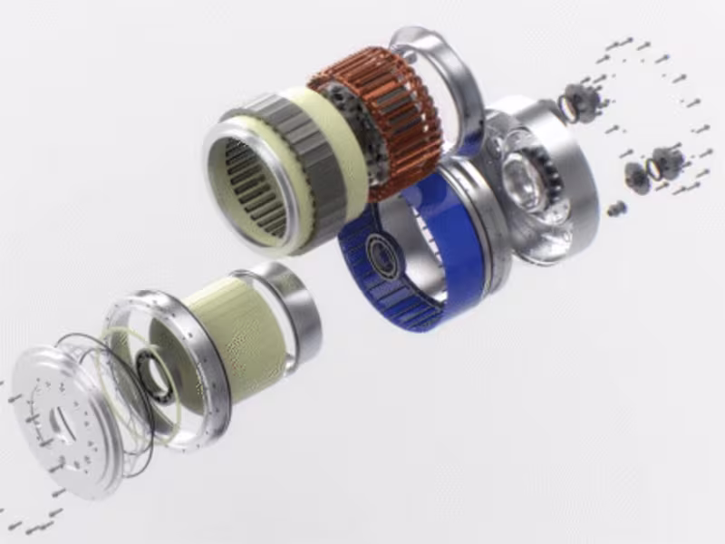 Cover image for Exploded view of an electric motor
