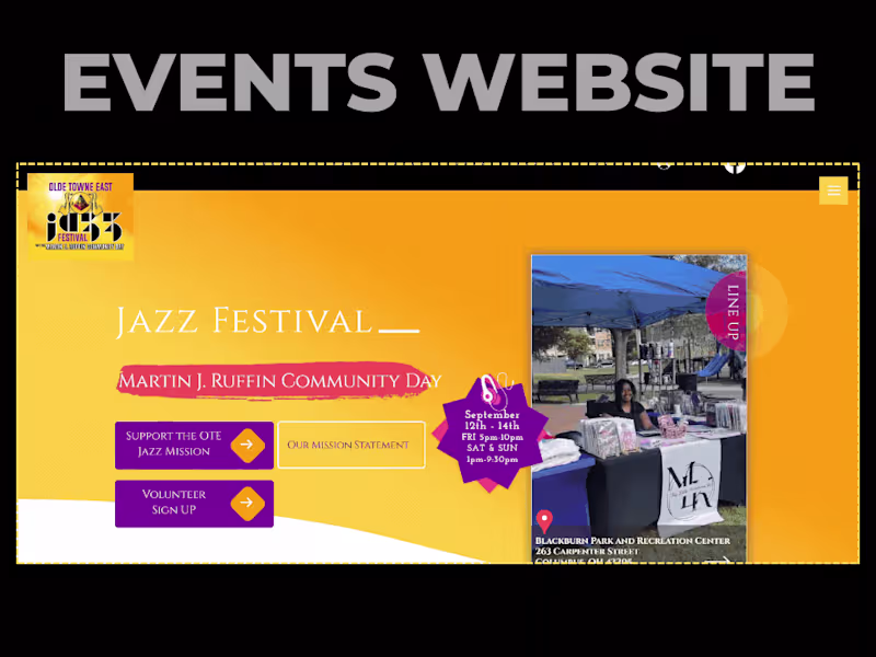 Cover image for Wix Studio | Jazz Music Event Website