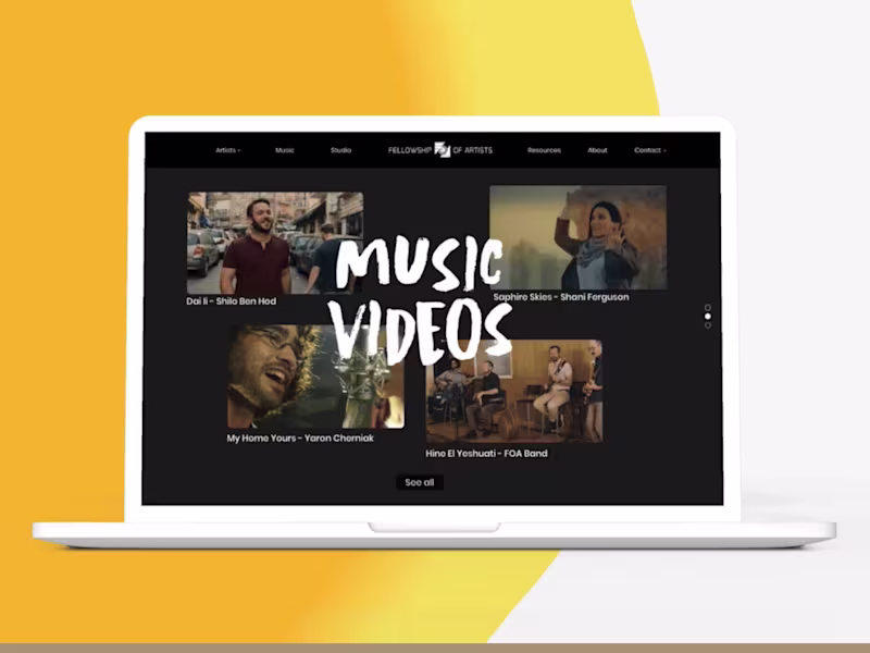 Cover image for Web Design - FOA Music Record Label