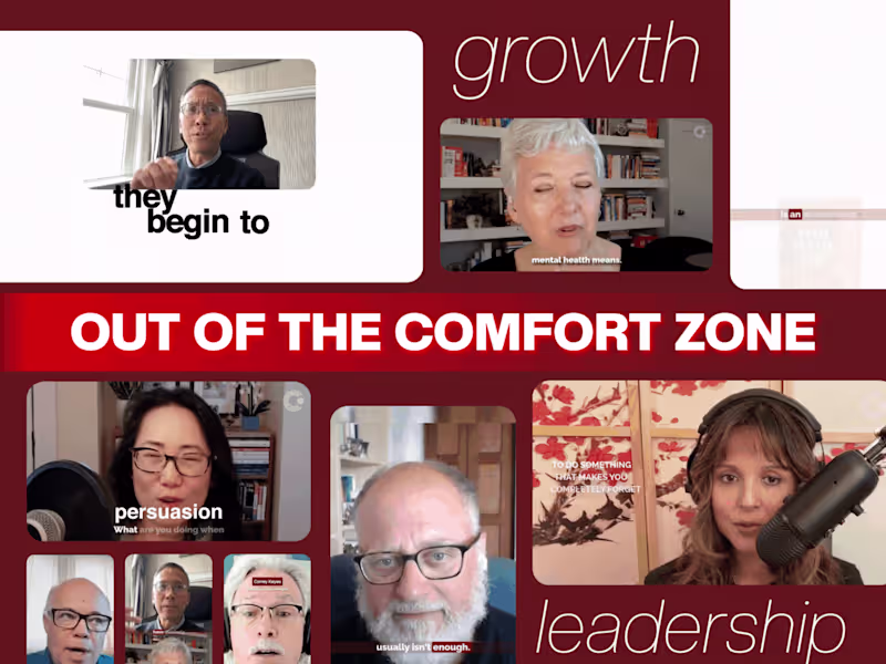 Cover image for Out of the Comfort Zone | Podcast Editing + Graphics