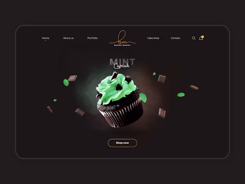 Cover image for Baking Maniac Web Design 