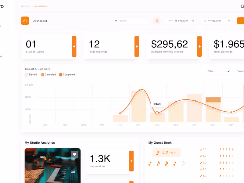 Cover image for Marketplace Platform Design for Music Studio Booking