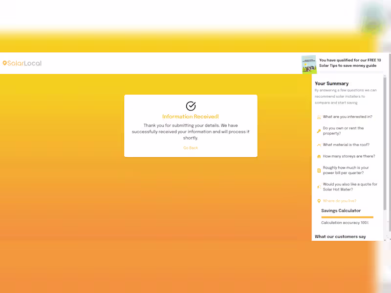 Cover image for Solar Insights Platform – Interactive Solar Solutions