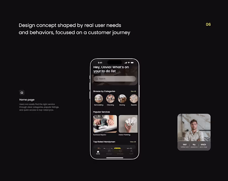 Cover image for Nandly UI/UX Design | A Digital Handyman Booking App 