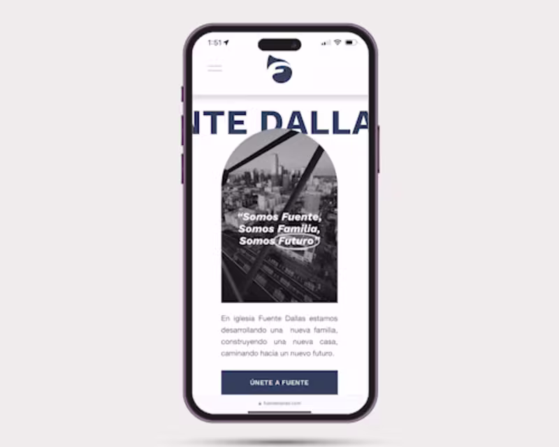 Cover image for Fuente Dallas Church Web and Landing Page Design