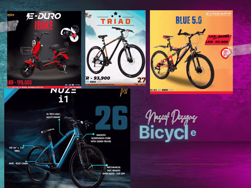 Cover image for Bicycles Social Media Post Designs