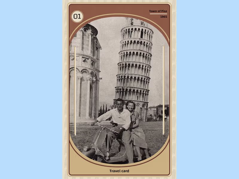 Cover image for 👩❤️👨Couple at the Leaning Tower of Pisa | Card design