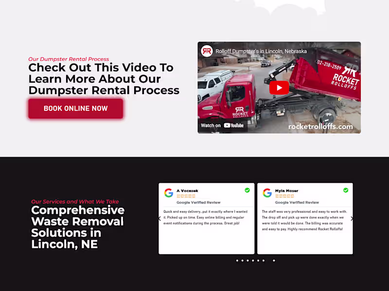 Cover image for Rocket Rolloffs (WordPress website design)
