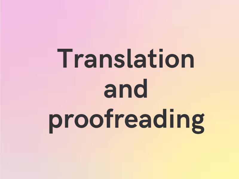 Cover image for Project: Translate and Proofread content from English to Hindi