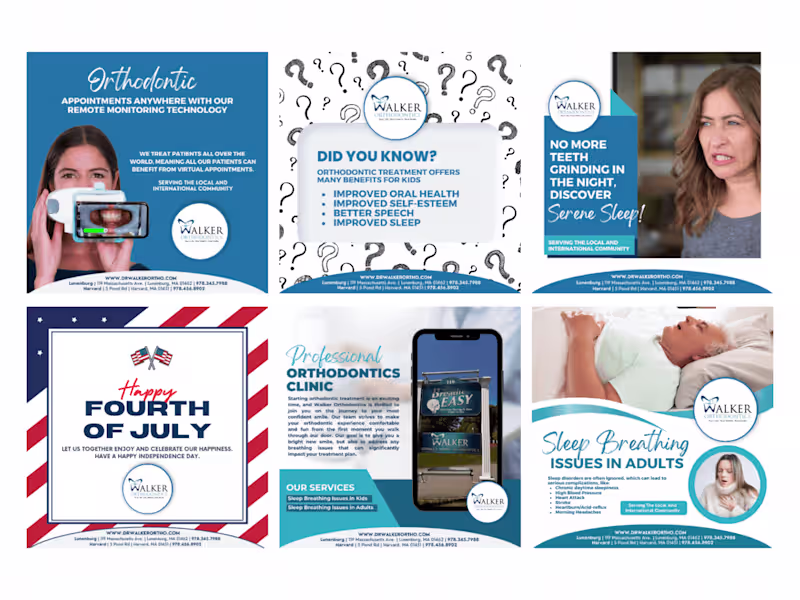 Cover image for Monthly Graphics for Walker Orthodontics Clinic