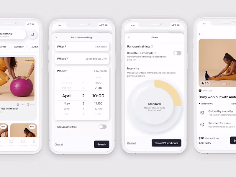 Cover image for UX/UI Gimme App: Empowering Wellness for All Shapes