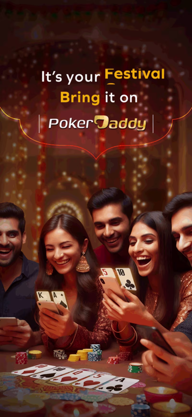 Cover image for Diwali campaign for PokerDaddy App