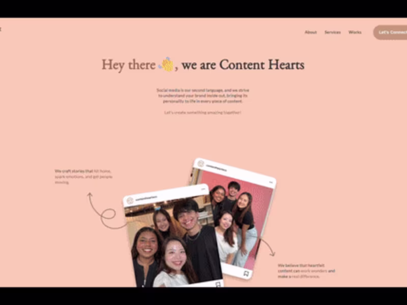 Cover image for Content Hearts • Social Media Agency