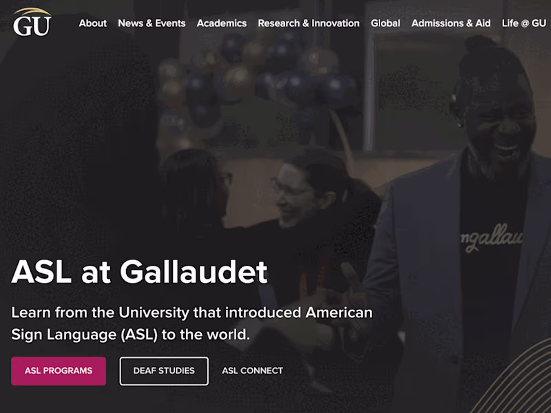 Cover image for Gallaudet University | Strategy. Design. Development