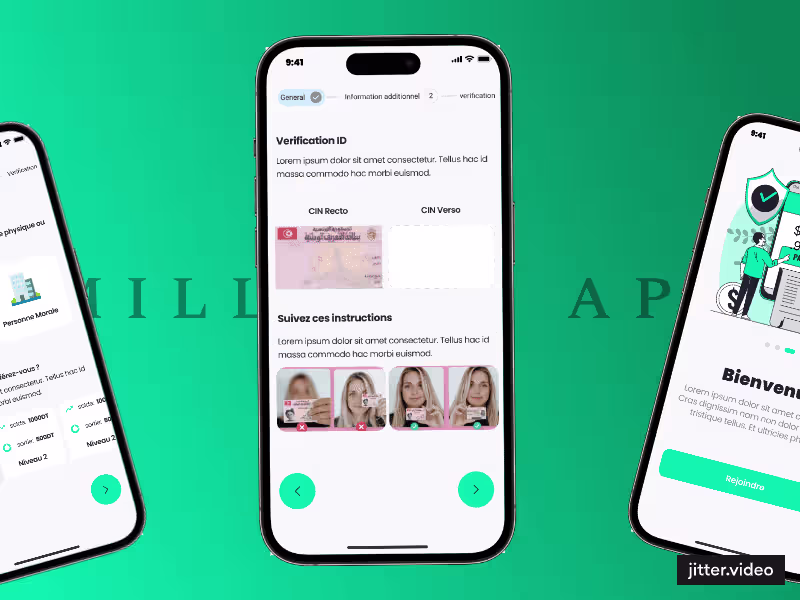 Cover image for Mobile Wallet UI/UX Product design: Millimes
