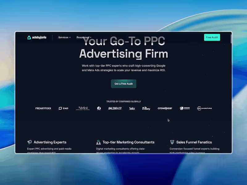 Cover image for Marketing Agency Website Redesign + Webflow Development