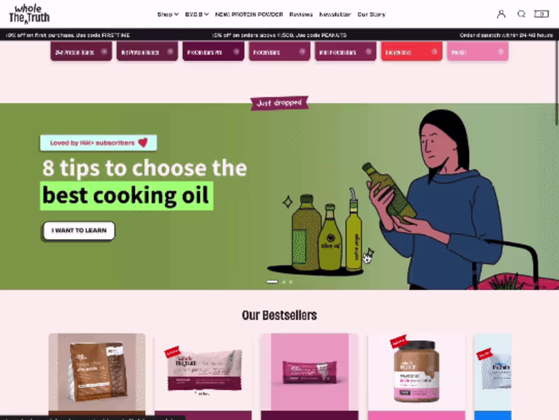Cover image for The Whole Truth | E-commerce website
